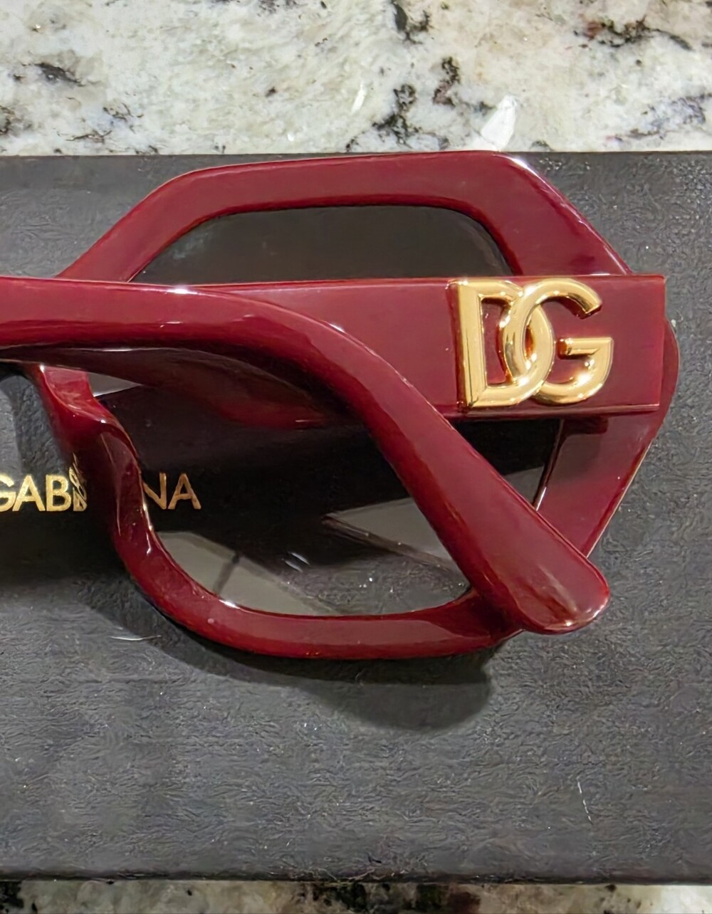 Dolce & Gabbana Women’s Red And Gold hex. Sunglasses NWB